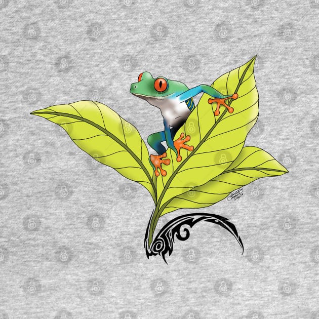 Red Eyed Tree Frog by tigressdragon